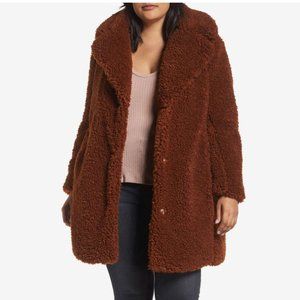 Kensie Faux Shearling Teddy Coat